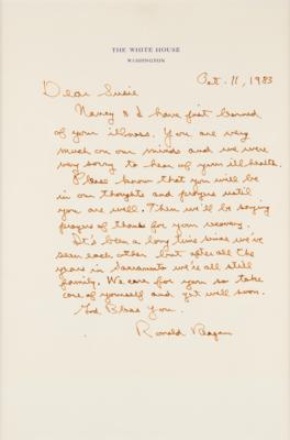Lot #18 Ronald Reagan Autograph Letter Signed as President - Image 1