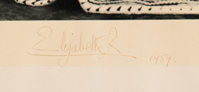 Lot #92 Queen Elizabeth II and Prince Philip (2) Oversized Signed Photographs - Image 3