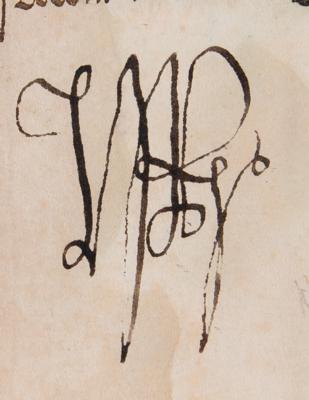 Lot #90 King Henry VII Document Signed for Accounts of Land Confiscated from Enemies - One Portrayed in Shakespeare - Image 2