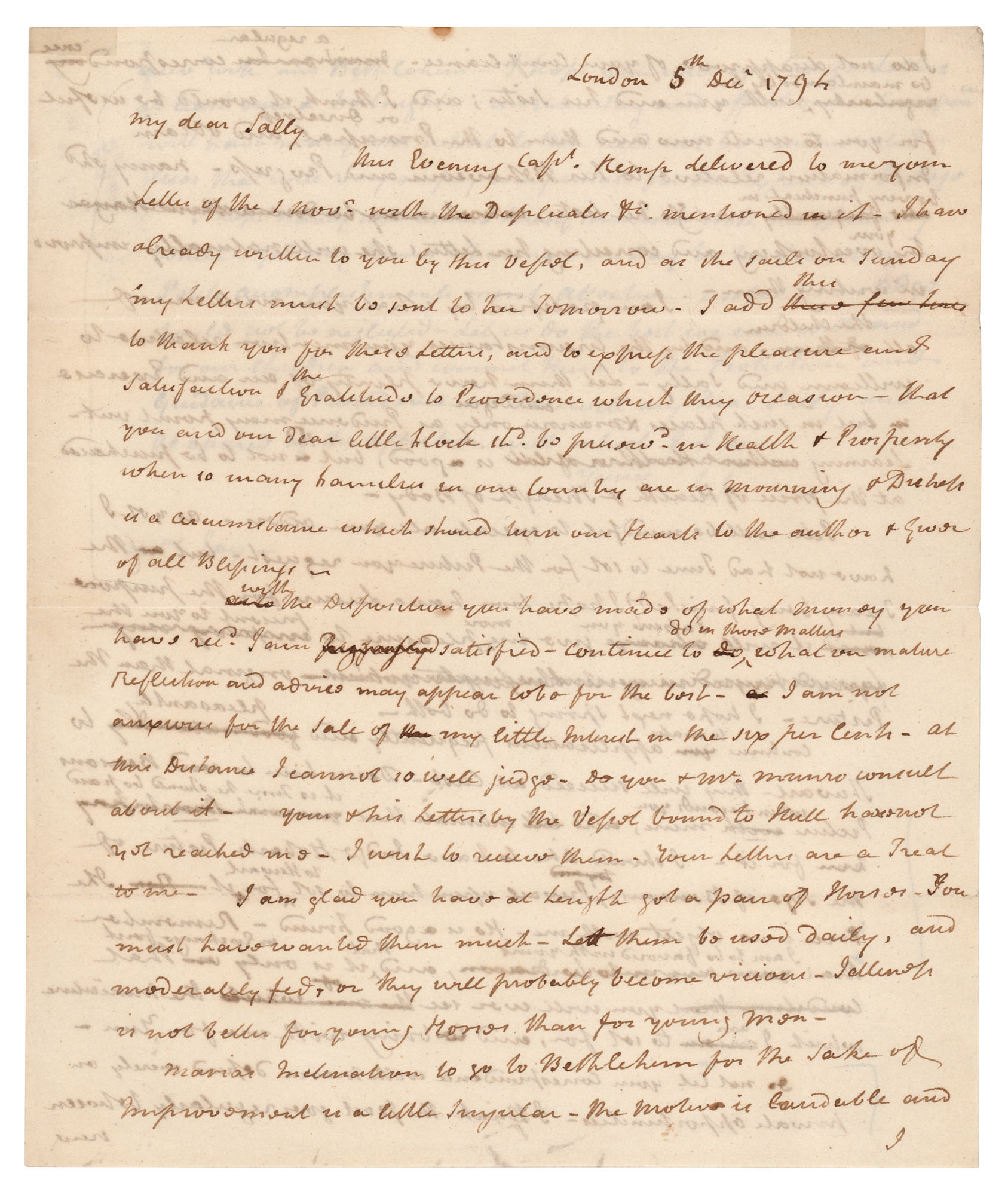 Lot 151 John Jay Autograph Letter Signed as Chief Justice - Written from London Two Weeks After the Signing of the Jay Treaty