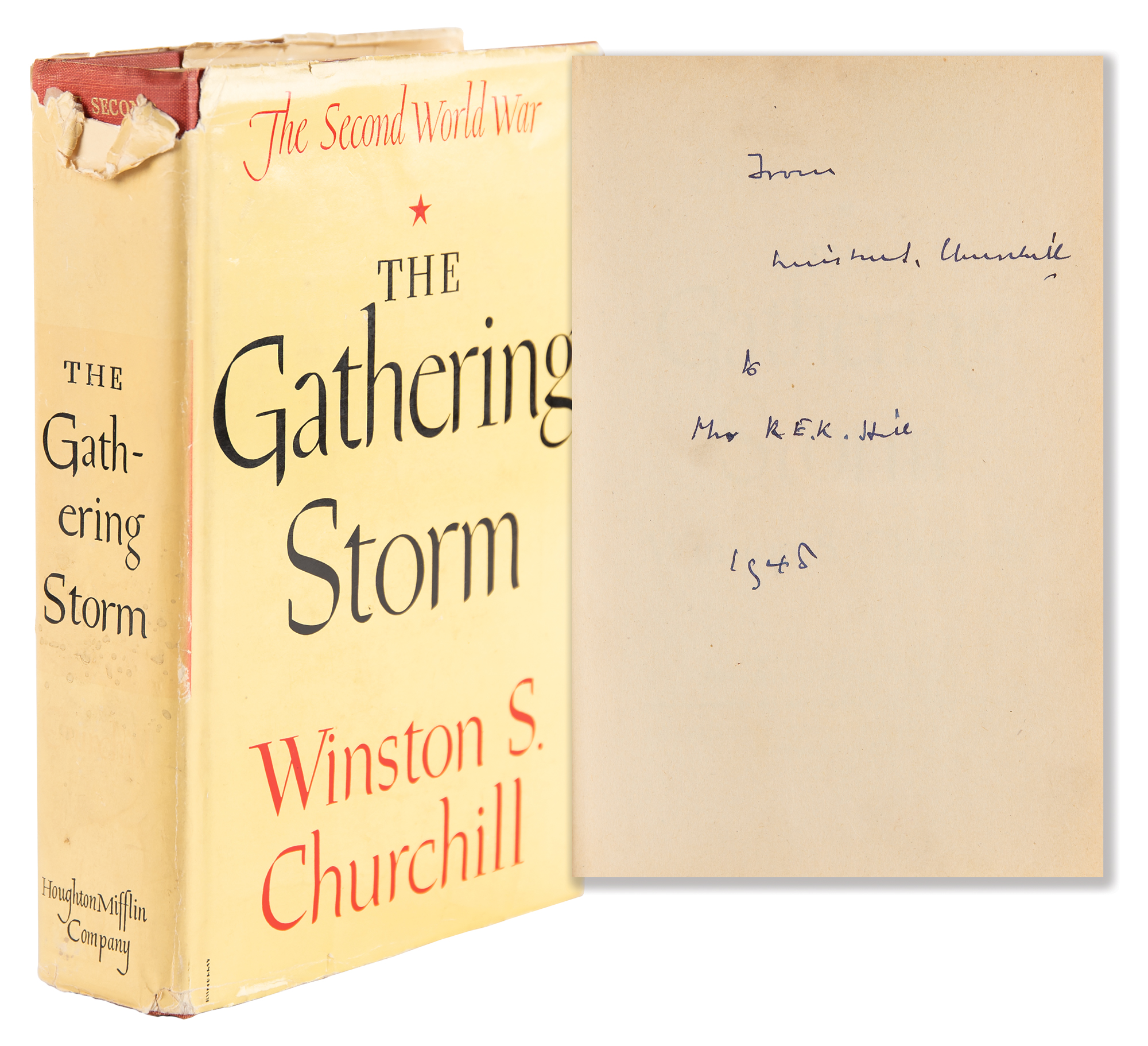 Winston Churchill Signed First Edition Book - The Gathering