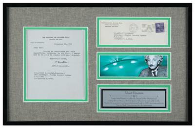 Lot #178 Albert Einstein Typed Letter Signed on the Topic of 'Flying Saucers' ?one of two known 'UFO' letters from the theoretical physicist - Image 2