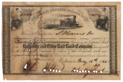 Lot #243 Johns Hopkins Signed Stock Certificate