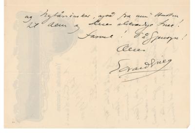 Lot #652 Edvard Grieg Autograph Letter Signed - Image 3