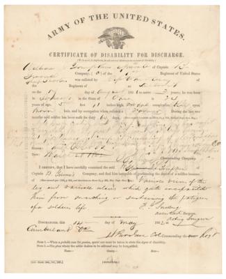 Lot #348 Hiram Berdan Civil War-Dated Document Signed - Image 1