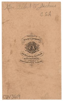 Lot #357 Albert Gallatin Jenkins Carte-de-Visite Photograph - Image 2