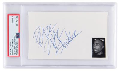 Lot #651 Tupac Shakur Signature - PSA MINT 9