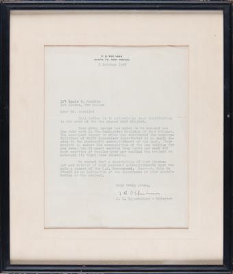 Lot #186 Robert Oppenheimer Typed Letter Signed to a Manhattan Project Employee in the 'Explosives Division' - 