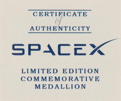 Lot #559 SpaceX COTS Demo Flight 2 Employee Medallion Medallion - Image 3