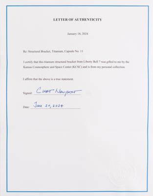 Lot #506 Liberty Bell 7 Flown Structural Bracket - From the Collection of Curt Newport - Image 5