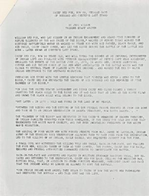 Lot #208 Chief Red Fox Signed Postcard - Image 4