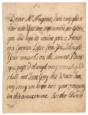 Lot #256 King George III Autograph Letter Signed
