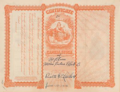 Lot #865 Howard Thurston Document Signed - Image 2
