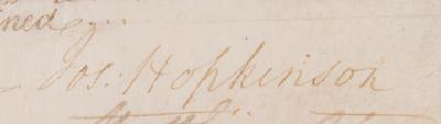 Lot #244 Joseph Hopkinson Document Signed - Image 2