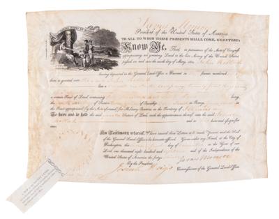 Lot #98 James Monroe Document Signed as President - Image 1
