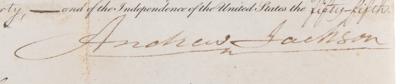 Lot #84 Andrew Jackson Document Signed as President - Image 2