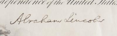 Lot #19 Abraham Lincoln Naval Document Signed as President (1861) - Image 2