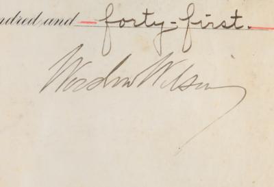 Lot #135 Woodrow Wilson Document Signed as President - Image 2
