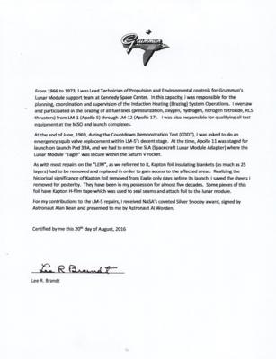 Lot #398 Apollo 11 Kapton Foil - Image 4