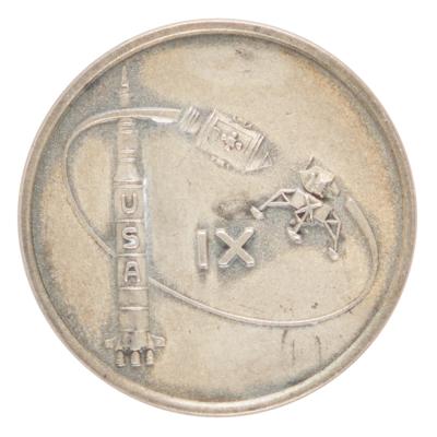 Lot #524 Jim McDivitt's Apollo 9 Flown Robbins Medallion: Apollo 9 Robbins Medallion flown with CDR Jim McDivitt on his final spaceflight - Image 1
