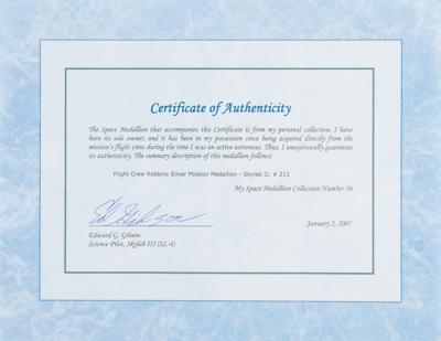 Lot #471 Ed Gibson's Skylab 3 Robbins Medallion Robbins Medallion - Image 3