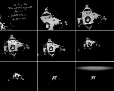 Lot #484 Fred Haise Signed Oversized Photograph - Image 1