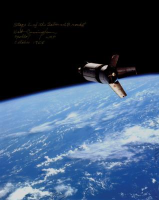 Lot #460 Walt Cunningham Signed Oversized Photograph - Image 1