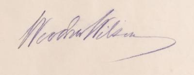 Lot #136 Woodrow Wilson Document Signed as President - Image 2