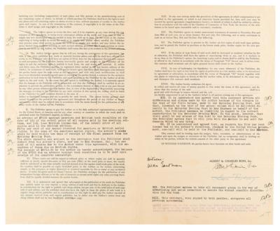 Lot #159 Leon Trotsky Document Signed for Publishing 'The History of the Russian Revolution' - Initialed 14 Times! - Image 3