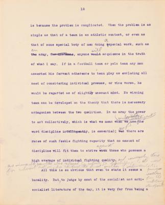 Lot #32 Theodore Roosevelt Signed and Hand-Edited Manuscript: 