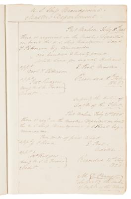 Lot #328 Matthew C. Perry Multi-Signed (24x) USS Constitution and USS Brandywine Requisition Book - Image 16