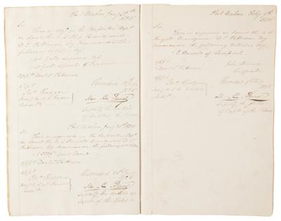 Lot #328 Matthew C. Perry Multi-Signed (24x) USS Constitution and USS Brandywine Requisition Book - Image 2