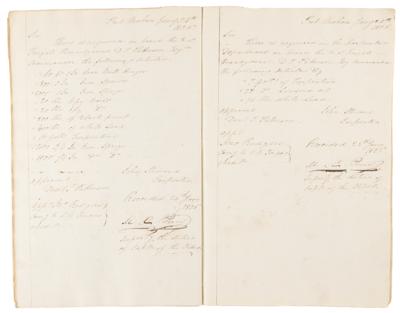 Lot #328 Matthew C. Perry Multi-Signed (24x) USS Constitution and USS Brandywine Requisition Book - Image 21