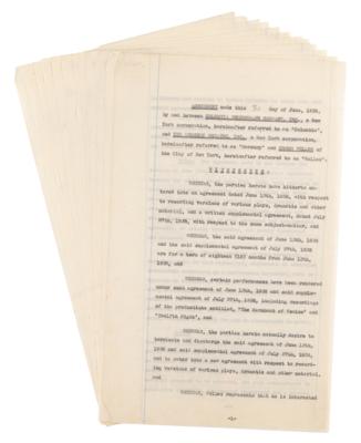 Lot #873 Orson Welles and John Houseman Document Signed - Image 1