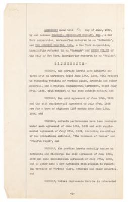 Lot #873 Orson Welles and John Houseman Document Signed - Image 2