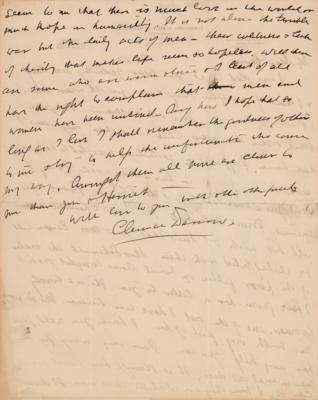 Lot #144 Clarence Darrow Autograph Letter Signed: 