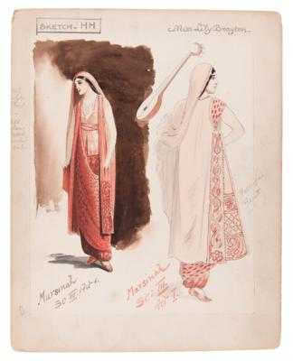 Lot #820 Kismet Original Production Costume Design Artwork (8 Paintings) - Image 8