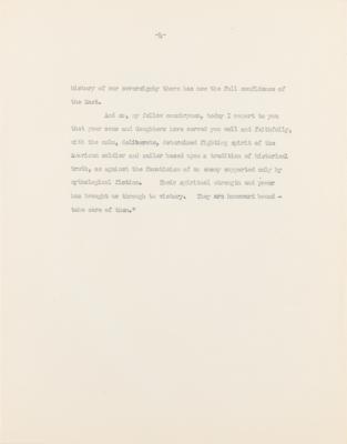 Lot #336 Douglas MacArthur Signed Typescript of Remarks on the Japanese Surrender, Given Aboard the USS Missouri - Image 5