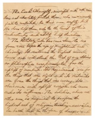 Lot #337 Douglas MacArthur Autograph Manuscript Signed: 