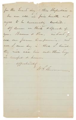 Lot #334 William T. Sherman Autograph Letter Signed: ?We did not dream in 1865, that we would have to apologize for our conduct in the War? - Image 9