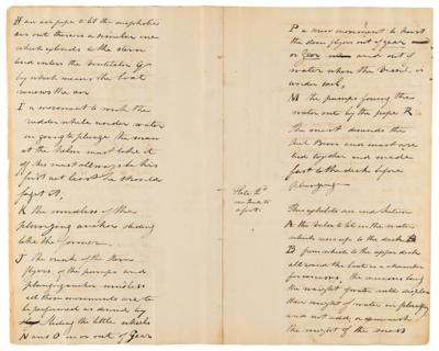 Lot #183 Robert Fulton Autograph Manuscript Signed on Submarine Construction and Warfare - Image 7