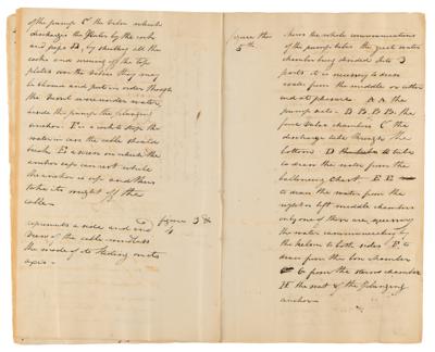 Lot #183 Robert Fulton Autograph Manuscript Signed on Submarine Construction and Warfare - Image 9