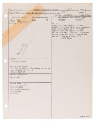 Lot #753 James Dean: Rebel Without a Cause 'Shooting Breakdown' Production Document: 'Shooting breakdown' production document for James Dean's 1955 classic Rebel Without a Cause - Image 2