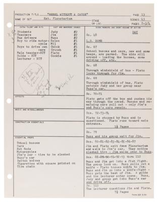 Lot #753 James Dean: Rebel Without a Cause 'Shooting Breakdown' Production Document: 'Shooting breakdown' production document for James Dean's 1955 classic Rebel Without a Cause - Image 3