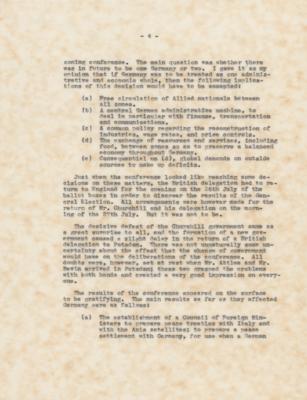 Lot #340 Montgomery of Alamein Signed Typescript of 'The Struggle to Rehabilitate Germany' - Image 5