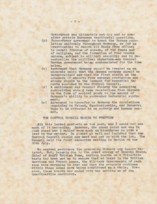 Lot #340 Montgomery of Alamein Signed Typescript of 'The Struggle to Rehabilitate Germany' - Image 6