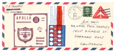 Lot #579 Al Worden Signed Apollo 15 Parachute Segment [Attested as Flown] - Image 1