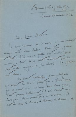 Lot #629 Romain Rolland Autograph Letter Signed