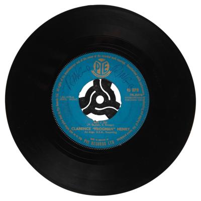 Lot #676 Beatles: Ringo Starr's Multi-Signed Clarence 'Frogman' Henry Single Record - Image 2