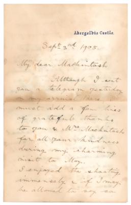 Lot #261 King George V Autograph Letter Signed as the Prince of Wales - Image 1